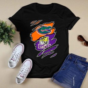 Florida Gators Lsu Tigers Rivalry Claw Marks T-Shirt