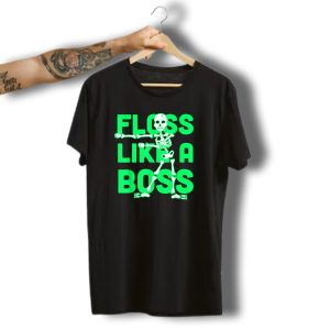 Floss Dance Like A Boss Halloween Skeleton T-Shirt