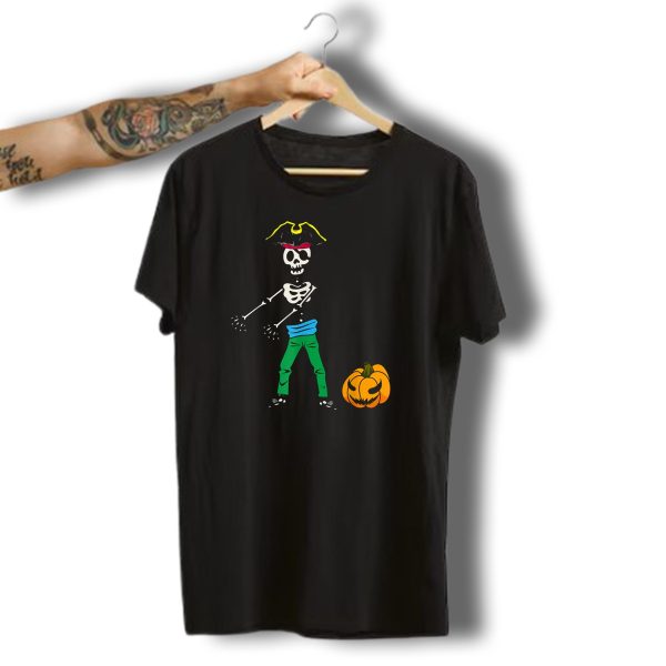 Floss Dance Skeleton Pirate Halloween Flossing Jack O Lantern T Shirt 1 t shirt 1