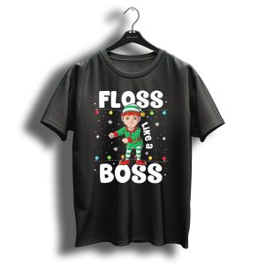 Floss Like A Boss Elf Dance Christmas Lights T-Shirt