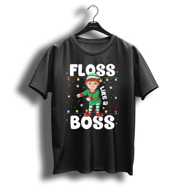 Floss Like A Boss Elf Dance Christmas Lights T Shirt 1 t shirt 1