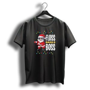 Floss Like A Boss Santa Christmas Lights T Shirt