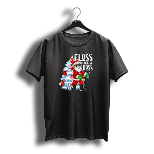 Floss Like A Boss Santa With Christmas Tree And T Shirt t shirt 1