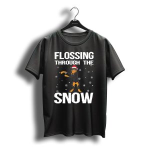 Flossing Through The Snow Rottweiler Santa Hat Christmas T-Shirt