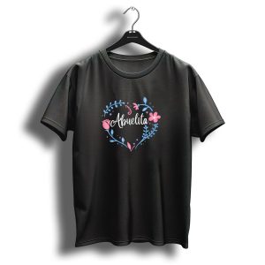 Flower Heart Abuelita Grandma Christmas Birthday T-Shirt