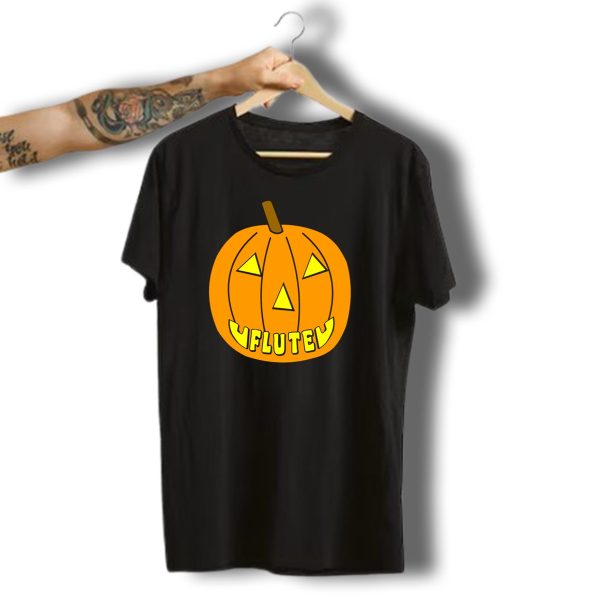 Flute Carved Pumpkin Halloween Face T Shirt t shirt 1