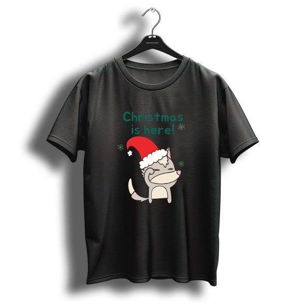 Fox Merry Christmas Is Here Santa Hat Snowflakes T Shirt 1 t shirt 1
