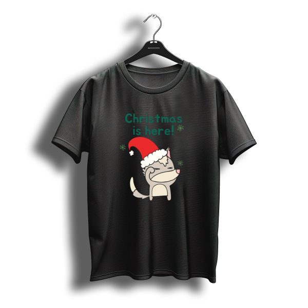Fox Merry Christmas Is Here Santa Hat Snowflakes T Shirt t shirt 1