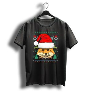 Fox Santa Hat Christmas T Shirt