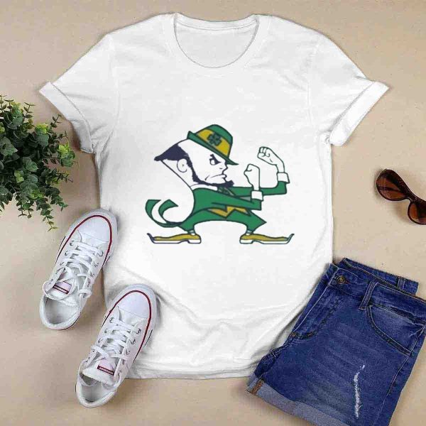 Frank Fleming Notre Dame Fighting Irish Leprechaun Iconic Mascot T Shirt 0