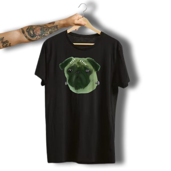 Frankenstein Pug Halloween Dog Lovers Funny T Shirt t shirt 1