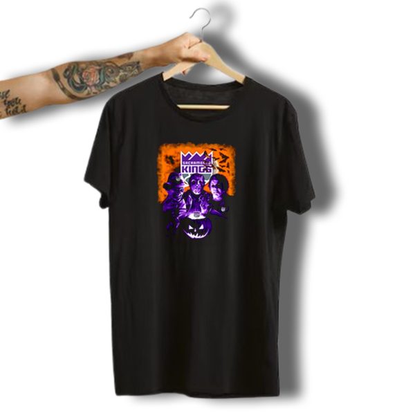 Freddy Krueger Jason Voorhees Michael Myers Sacramento Kings Halloween Horror Movies T Shirt t shirt 1