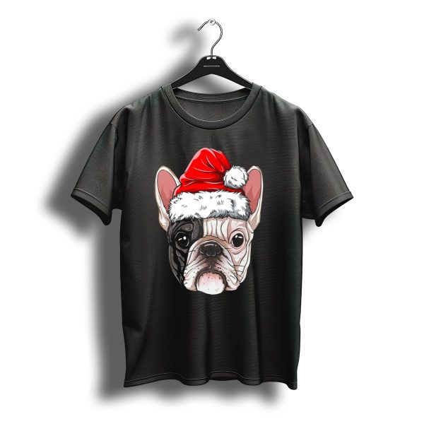 French Bulldog In Santa Hat Christmas T Shirt t shirt 1