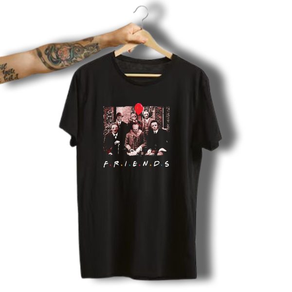 Friends Halloween Horror Scary Movies Masked Characters Red Balloon T Shirt t shirt 1