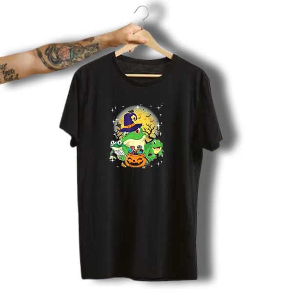 Frog Mummy Witch Moon Halloween Pumpkin Candy Ghosts T Shirt t shirt 1