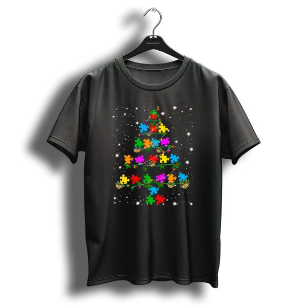Funny Autism Puzzle Piece Christmas Tree Ornament Decor T Shirt 1 t shirt 1