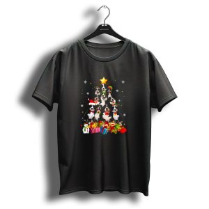 Funny Bernese Mountain Dog Christmas Tree With Snowman And Presents T-Shirt