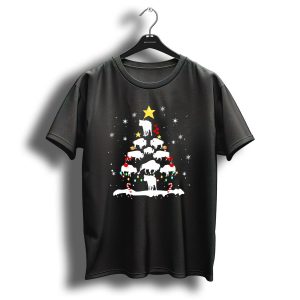 Funny Bison Christmas Tree Star Snowflakes Candy Canes T-Shirt
