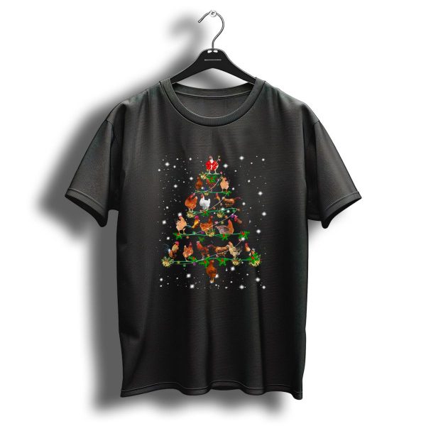 Funny Chickens Christmas Tree Ornament Decor Starry Holiday T Shirt 1 t shirt 1