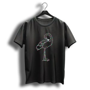 Funny Christmas Flamingo Decor With Lights T-Shirt