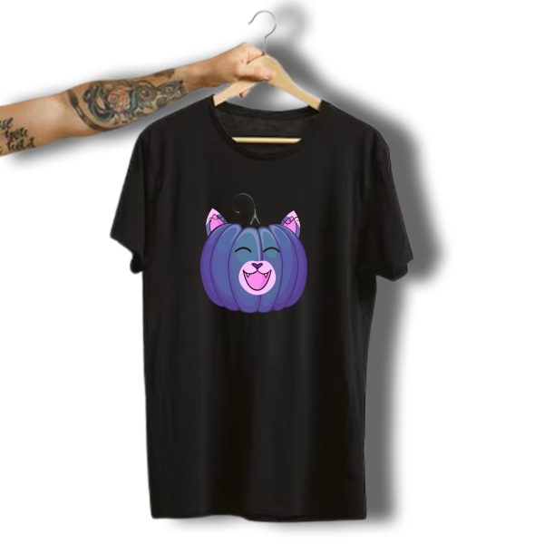 Funny Cute Cat Werewolf Pumpkin Halloween Present T Shirt t shirt 1