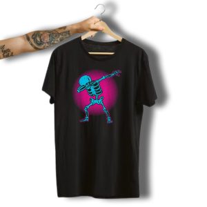 Funny Dabbing Skeleton Kids Adults Halloween Costume T-Shirt