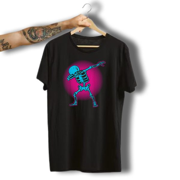 Funny Dabbing Skeleton Kids Adults Halloween Costume T Shirt t shirt 1