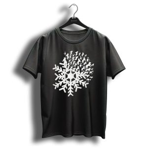 Funny Dog Border Collie Christmas Snowflake T-Shirt