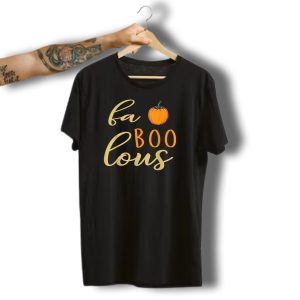 Funny Faboolous With Pumpkin Fabulous Halloween Themed Playful Text T-Shirt