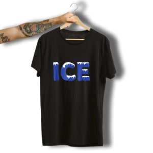 Funny Family Halloween Costume Ice And Baby Blue Dripping Text T-Shirt