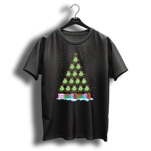 Funny Frog Christmas Tree Lights Holiday Frog Presents T-Shirt
