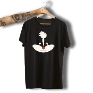 Funny Halloween Awesome Skunk Face Costume T-Shirt