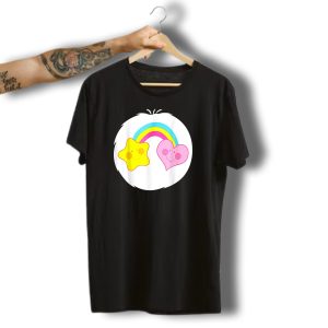 Funny Halloween Bear Costume With Star Heart Rainbow T-Shirt