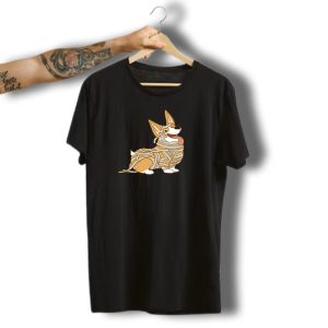 Funny Halloween Corgi Mummy Dog Costume T-Shirt