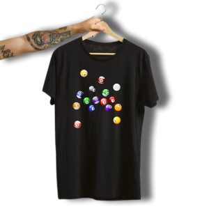 Funny Halloween Costume I'M A Pool Table With Colorful Billiard Balls T-Shirt