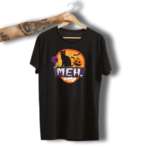 Funny Halloween Costumes Cat Meh Pumpkin Bat Candy T Shirt t shirt 1
