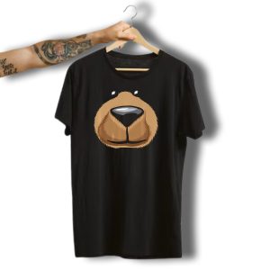 Funny Halloween Cute Bear Face Costume T-Shirt