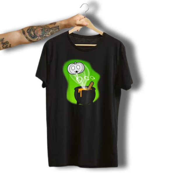 Funny Halloween Ghost Pumpkin Boo Spooky Cauldron T Shirt t shirt 1 2