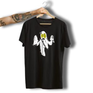 Funny Halloween Ghost With Headphones Cute Present T-Shirt