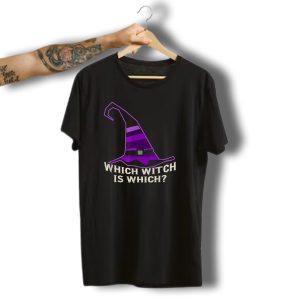 Funny Halloween Grammar Teacher Which Witch Is Which Purple Witch Hat T-Shirt