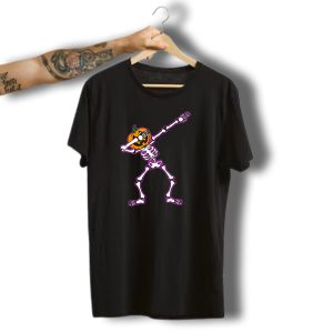 Funny Halloween Pumpkin Skeleton Dab Dance T-Shirt