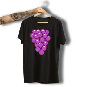 Funny Halloween Purple Grape Cluster T-Shirt