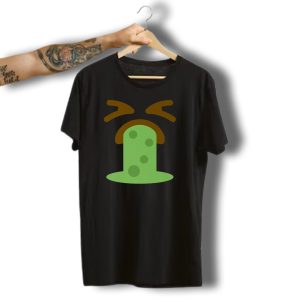 Funny Halloween Vomit Emoji Style Group T-Shirt