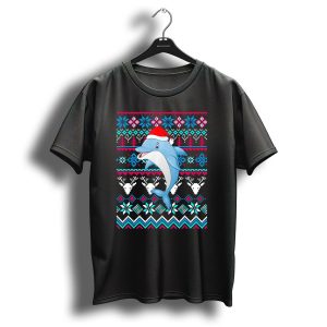 Funny Merry Christmas Dolphin Ugly T-Shirt