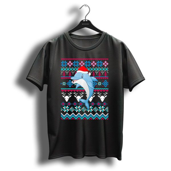 Funny Merry Christmas Dolphin Ugly T Shirt 1 t shirt 1