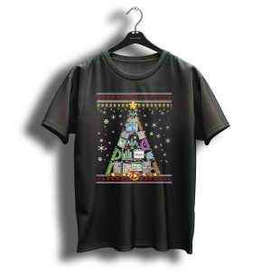 Funny Pi Math Merry Christmas Tree Teacher Snowflakes T-Shirt