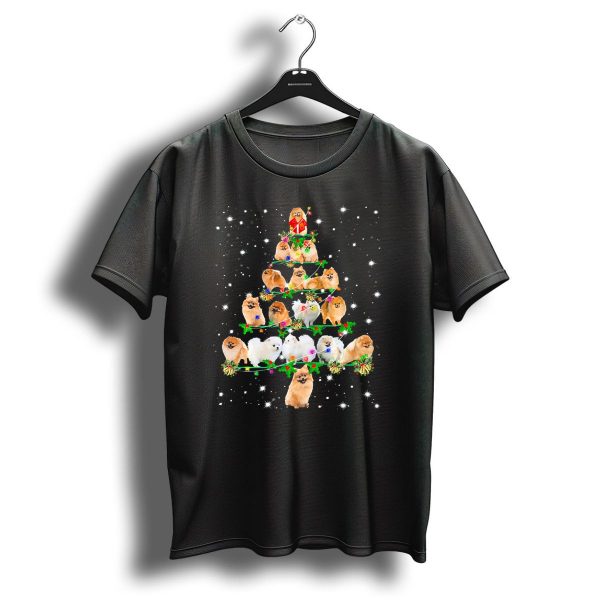 Funny Pomeranian Christmas Tree Ornament Holiday Dogs T Shirt 1 t shirt 1