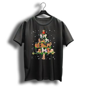 Funny Poodle Christmas Tree Ornament With Poodles As Decorations T-Shirt