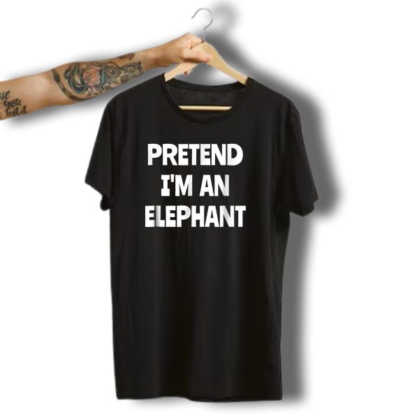 Funny Pretend IM An Elephant Lazy Halloween Costume T Shirt t shirt 1