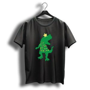 Funny Rex Dinosaur Star Christmas Tree Rex T-Shirt